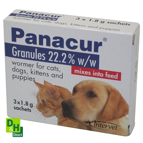 Panacur 22 Granules For Cats & Dogs 3 x 1.8g Sachet NFAVPS D&H Direct